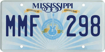 MS license plate MMF298