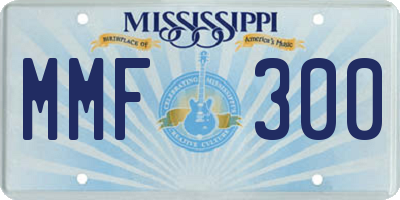 MS license plate MMF300