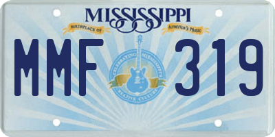 MS license plate MMF319