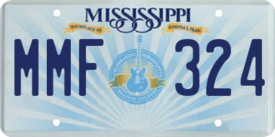 MS license plate MMF324