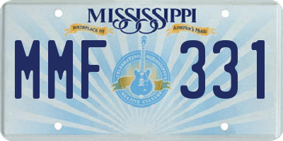MS license plate MMF331