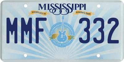 MS license plate MMF332