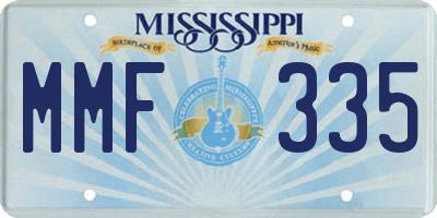 MS license plate MMF335