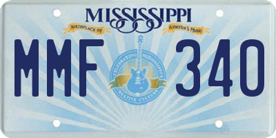 MS license plate MMF340
