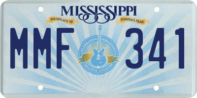 MS license plate MMF341