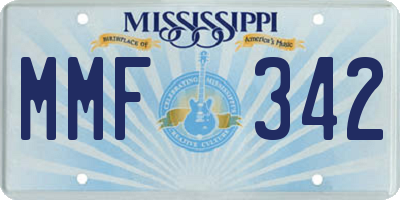 MS license plate MMF342