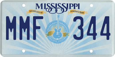 MS license plate MMF344