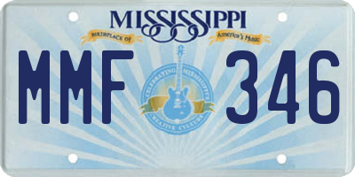 MS license plate MMF346