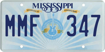 MS license plate MMF347