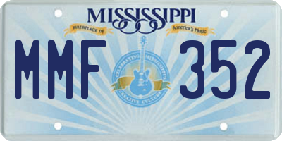 MS license plate MMF352