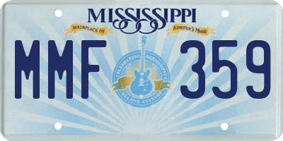 MS license plate MMF359