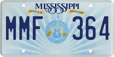 MS license plate MMF364