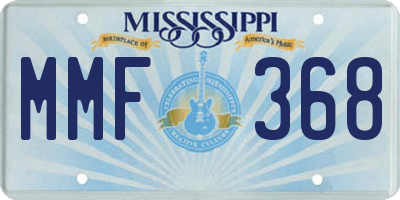 MS license plate MMF368