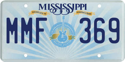 MS license plate MMF369