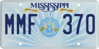 MS license plate MMF370