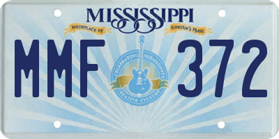MS license plate MMF372