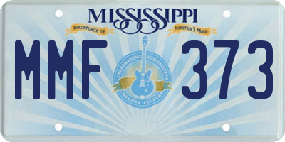 MS license plate MMF373