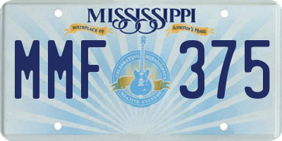 MS license plate MMF375
