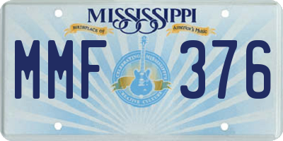MS license plate MMF376
