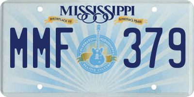 MS license plate MMF379