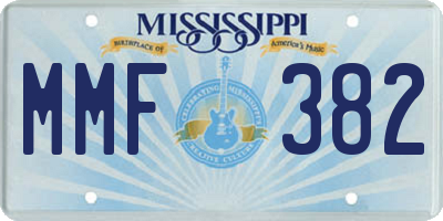 MS license plate MMF382