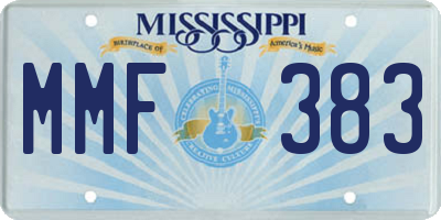 MS license plate MMF383
