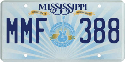 MS license plate MMF388