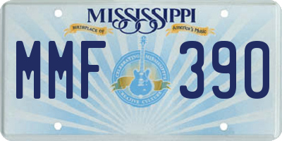 MS license plate MMF390