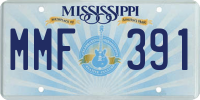 MS license plate MMF391