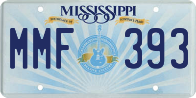 MS license plate MMF393