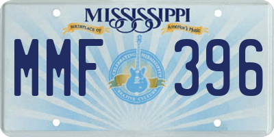 MS license plate MMF396