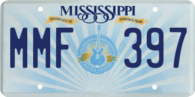 MS license plate MMF397