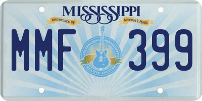 MS license plate MMF399