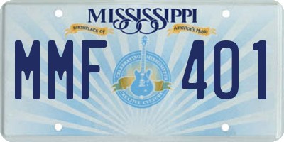 MS license plate MMF401
