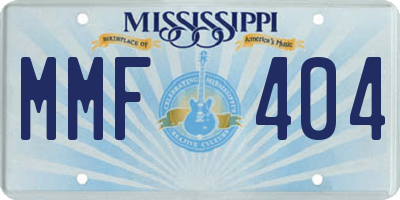 MS license plate MMF404