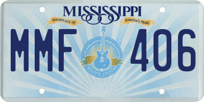 MS license plate MMF406