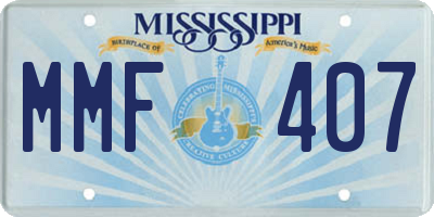 MS license plate MMF407