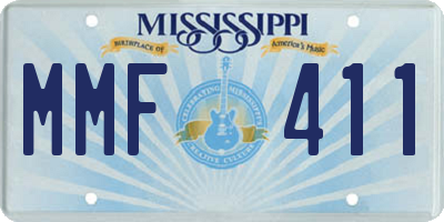 MS license plate MMF411