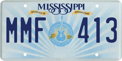 MS license plate MMF413