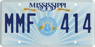 MS license plate MMF414