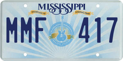 MS license plate MMF417