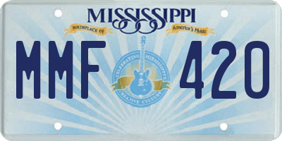 MS license plate MMF420