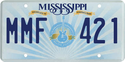 MS license plate MMF421