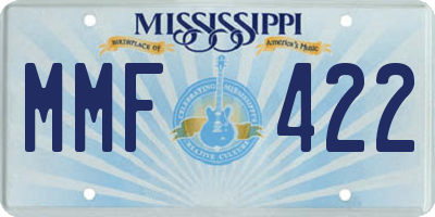 MS license plate MMF422