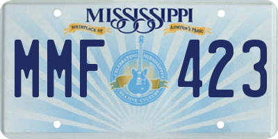 MS license plate MMF423