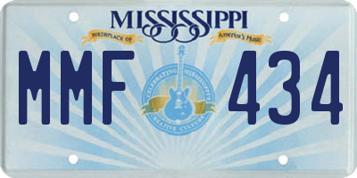 MS license plate MMF434