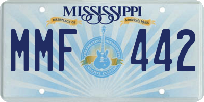MS license plate MMF442