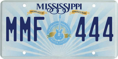 MS license plate MMF444