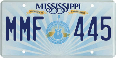 MS license plate MMF445