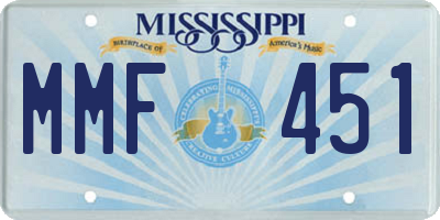 MS license plate MMF451